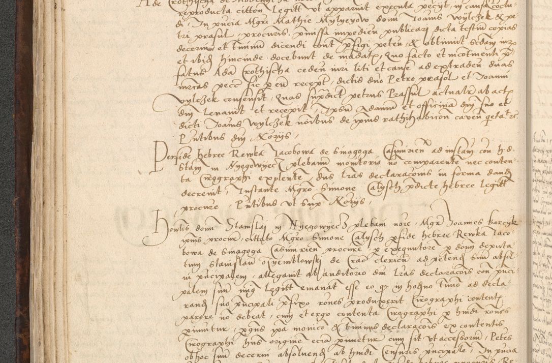 Zdjęcie nr 70 dla obiektu archiwalnego: INRI. Acta actorum, obligacionum et sentenciarum tam interlocutoriarum quam diffinitivarum coram reverendo patre ac egregio viro domino Jacobo Erciss[o]wski decretorum doctorem, canonico et officiali generali Cracoviensi ad annum Domini 1528, indicionem primam, pontificatus sanctissimi in Christo patris et domini domini Clementis divina probidendcia pape seprtimi, annum quintum, per Stanislaum de Mordi legalem consistorii notarium omine felici inchoantur