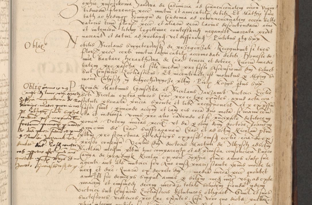 Zdjęcie nr 65 dla obiektu archiwalnego: INRI. Acta actorum, obligacionum et sentenciarum tam interlocutoriarum quam diffinitivarum coram reverendo patre ac egregio viro domino Jacobo Erciss[o]wski decretorum doctorem, canonico et officiali generali Cracoviensi ad annum Domini 1528, indicionem primam, pontificatus sanctissimi in Christo patris et domini domini Clementis divina probidendcia pape seprtimi, annum quintum, per Stanislaum de Mordi legalem consistorii notarium omine felici inchoantur
