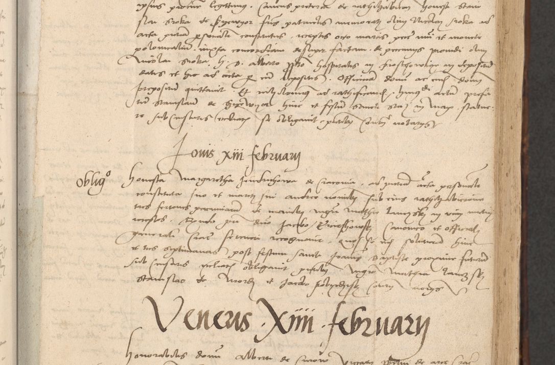 Zdjęcie nr 41 dla obiektu archiwalnego: INRI. Acta actorum, obligacionum et sentenciarum tam interlocutoriarum quam diffinitivarum coram reverendo patre ac egregio viro domino Jacobo Erciss[o]wski decretorum doctorem, canonico et officiali generali Cracoviensi ad annum Domini 1528, indicionem primam, pontificatus sanctissimi in Christo patris et domini domini Clementis divina probidendcia pape seprtimi, annum quintum, per Stanislaum de Mordi legalem consistorii notarium omine felici inchoantur