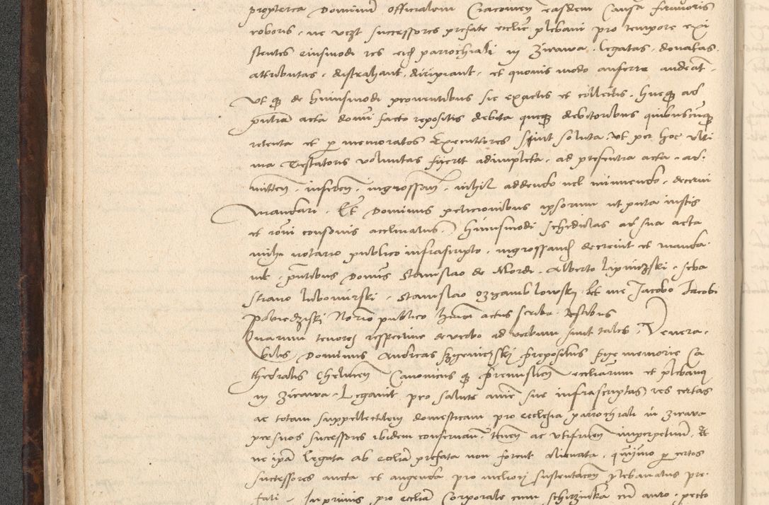 Zdjęcie nr 44 dla obiektu archiwalnego: INRI. Acta actorum, obligacionum et sentenciarum tam interlocutoriarum quam diffinitivarum coram reverendo patre ac egregio viro domino Jacobo Erciss[o]wski decretorum doctorem, canonico et officiali generali Cracoviensi ad annum Domini 1528, indicionem primam, pontificatus sanctissimi in Christo patris et domini domini Clementis divina probidendcia pape seprtimi, annum quintum, per Stanislaum de Mordi legalem consistorii notarium omine felici inchoantur