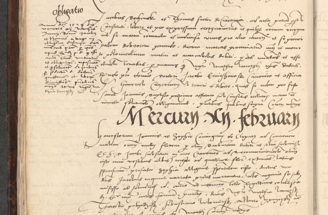Zdjęcie nr 38 dla obiektu archiwalnego: INRI. Acta actorum, obligacionum et sentenciarum tam interlocutoriarum quam diffinitivarum coram reverendo patre ac egregio viro domino Jacobo Erciss[o]wski decretorum doctorem, canonico et officiali generali Cracoviensi ad annum Domini 1528, indicionem primam, pontificatus sanctissimi in Christo patris et domini domini Clementis divina probidendcia pape seprtimi, annum quintum, per Stanislaum de Mordi legalem consistorii notarium omine felici inchoantur