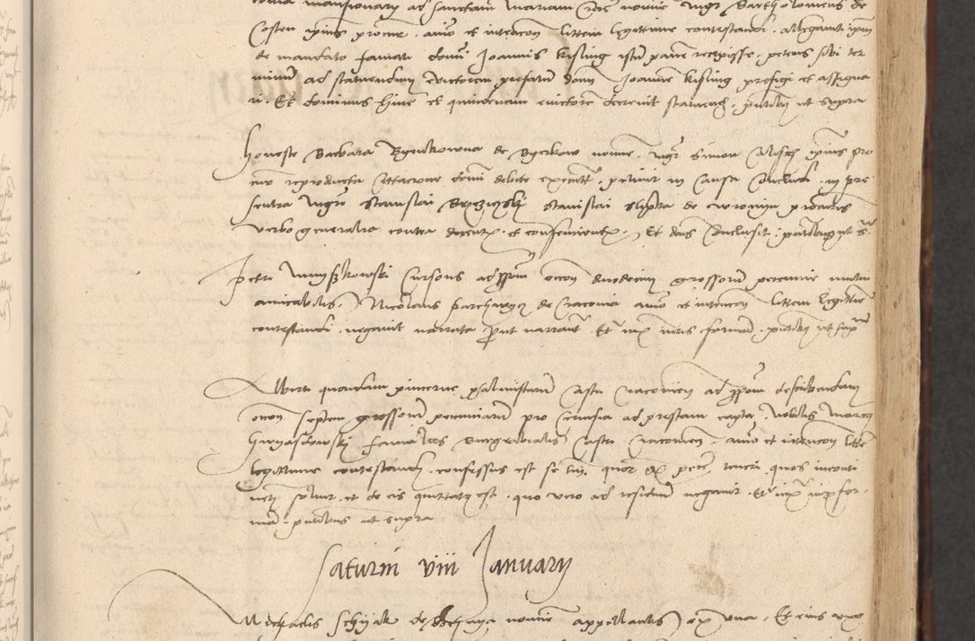 Zdjęcie nr 35 dla obiektu archiwalnego: INRI. Acta actorum, obligacionum et sentenciarum tam interlocutoriarum quam diffinitivarum coram reverendo patre ac egregio viro domino Jacobo Erciss[o]wski decretorum doctorem, canonico et officiali generali Cracoviensi ad annum Domini 1528, indicionem primam, pontificatus sanctissimi in Christo patris et domini domini Clementis divina probidendcia pape seprtimi, annum quintum, per Stanislaum de Mordi legalem consistorii notarium omine felici inchoantur