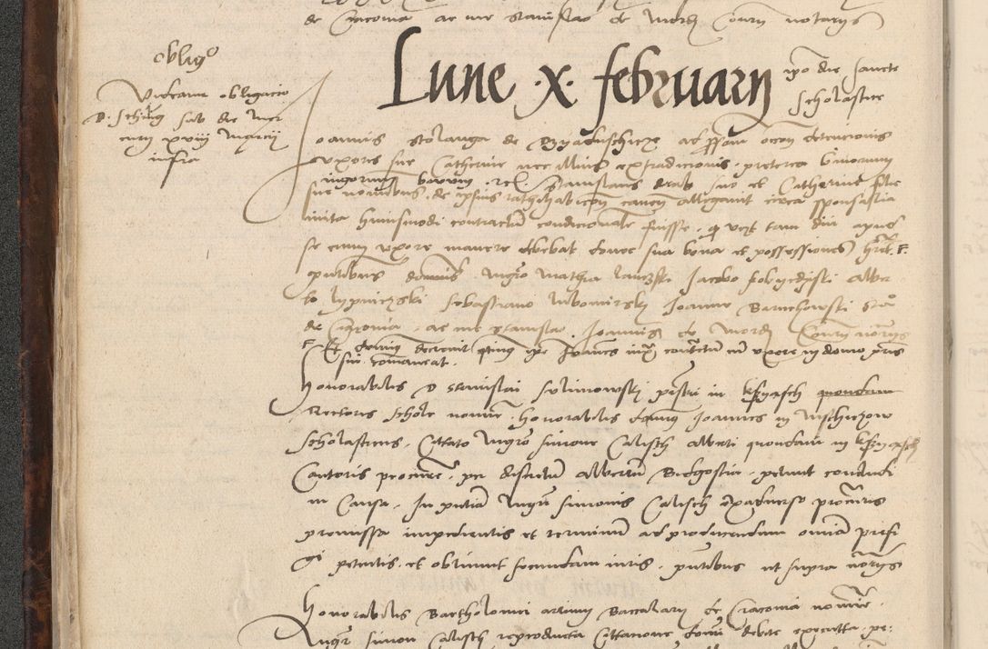 Zdjęcie nr 36 dla obiektu archiwalnego: INRI. Acta actorum, obligacionum et sentenciarum tam interlocutoriarum quam diffinitivarum coram reverendo patre ac egregio viro domino Jacobo Erciss[o]wski decretorum doctorem, canonico et officiali generali Cracoviensi ad annum Domini 1528, indicionem primam, pontificatus sanctissimi in Christo patris et domini domini Clementis divina probidendcia pape seprtimi, annum quintum, per Stanislaum de Mordi legalem consistorii notarium omine felici inchoantur