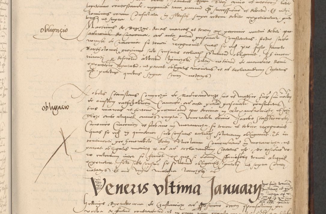 Zdjęcie nr 29 dla obiektu archiwalnego: INRI. Acta actorum, obligacionum et sentenciarum tam interlocutoriarum quam diffinitivarum coram reverendo patre ac egregio viro domino Jacobo Erciss[o]wski decretorum doctorem, canonico et officiali generali Cracoviensi ad annum Domini 1528, indicionem primam, pontificatus sanctissimi in Christo patris et domini domini Clementis divina probidendcia pape seprtimi, annum quintum, per Stanislaum de Mordi legalem consistorii notarium omine felici inchoantur