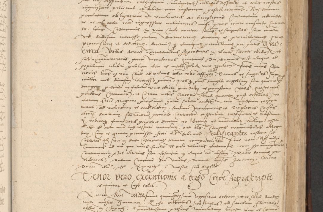 Zdjęcie nr 17 dla obiektu archiwalnego: INRI. Acta actorum, obligacionum et sentenciarum tam interlocutoriarum quam diffinitivarum coram reverendo patre ac egregio viro domino Jacobo Erciss[o]wski decretorum doctorem, canonico et officiali generali Cracoviensi ad annum Domini 1528, indicionem primam, pontificatus sanctissimi in Christo patris et domini domini Clementis divina probidendcia pape seprtimi, annum quintum, per Stanislaum de Mordi legalem consistorii notarium omine felici inchoantur