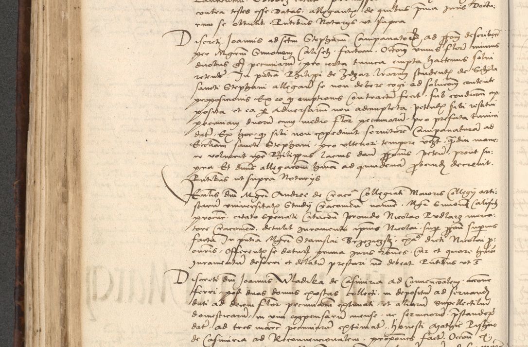 Zdjęcie nr 400 dla obiektu archiwalnego: INRI. Acta actorum, obligacionum et sentenciarum tam interlocutoriarum quam diffinitivarum coram reverendo patre ac egregio viro domino Jacobo Erciss[o]wski decretorum doctorem, canonico et officiali generali Cracoviensi ad annum Domini 1528, indicionem primam, pontificatus sanctissimi in Christo patris et domini domini Clementis divina probidendcia pape seprtimi, annum quintum, per Stanislaum de Mordi legalem consistorii notarium omine felici inchoantur