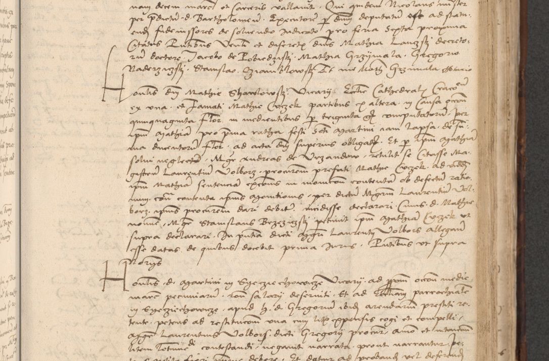 Zdjęcie nr 379 dla obiektu archiwalnego: INRI. Acta actorum, obligacionum et sentenciarum tam interlocutoriarum quam diffinitivarum coram reverendo patre ac egregio viro domino Jacobo Erciss[o]wski decretorum doctorem, canonico et officiali generali Cracoviensi ad annum Domini 1528, indicionem primam, pontificatus sanctissimi in Christo patris et domini domini Clementis divina probidendcia pape seprtimi, annum quintum, per Stanislaum de Mordi legalem consistorii notarium omine felici inchoantur