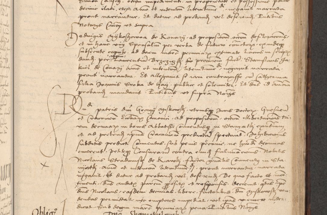 Zdjęcie nr 367 dla obiektu archiwalnego: INRI. Acta actorum, obligacionum et sentenciarum tam interlocutoriarum quam diffinitivarum coram reverendo patre ac egregio viro domino Jacobo Erciss[o]wski decretorum doctorem, canonico et officiali generali Cracoviensi ad annum Domini 1528, indicionem primam, pontificatus sanctissimi in Christo patris et domini domini Clementis divina probidendcia pape seprtimi, annum quintum, per Stanislaum de Mordi legalem consistorii notarium omine felici inchoantur
