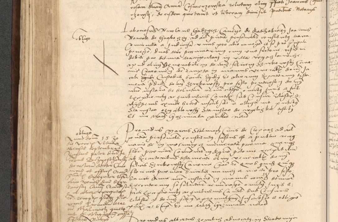 Zdjęcie nr 362 dla obiektu archiwalnego: INRI. Acta actorum, obligacionum et sentenciarum tam interlocutoriarum quam diffinitivarum coram reverendo patre ac egregio viro domino Jacobo Erciss[o]wski decretorum doctorem, canonico et officiali generali Cracoviensi ad annum Domini 1528, indicionem primam, pontificatus sanctissimi in Christo patris et domini domini Clementis divina probidendcia pape seprtimi, annum quintum, per Stanislaum de Mordi legalem consistorii notarium omine felici inchoantur