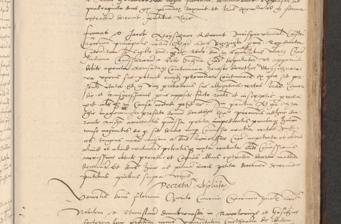 Zdjęcie nr 353 dla obiektu archiwalnego: INRI. Acta actorum, obligacionum et sentenciarum tam interlocutoriarum quam diffinitivarum coram reverendo patre ac egregio viro domino Jacobo Erciss[o]wski decretorum doctorem, canonico et officiali generali Cracoviensi ad annum Domini 1528, indicionem primam, pontificatus sanctissimi in Christo patris et domini domini Clementis divina probidendcia pape seprtimi, annum quintum, per Stanislaum de Mordi legalem consistorii notarium omine felici inchoantur