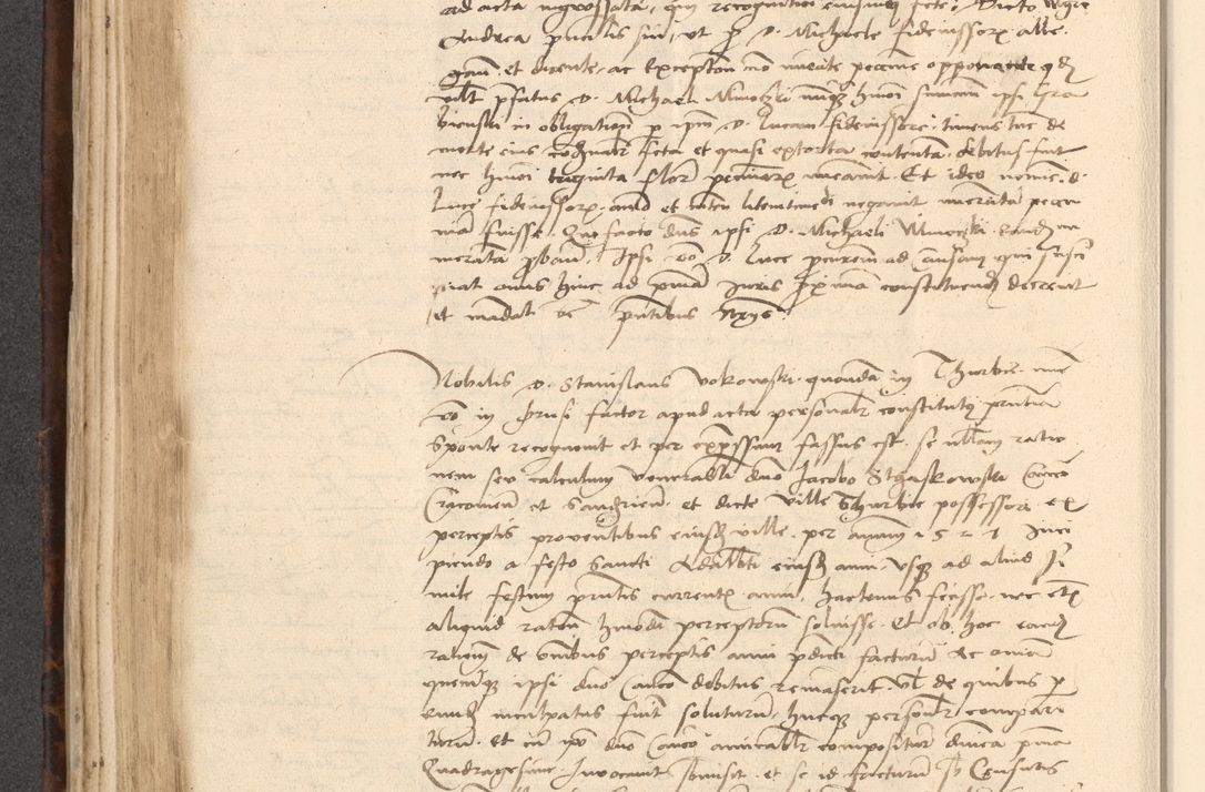Zdjęcie nr 330 dla obiektu archiwalnego: INRI. Acta actorum, obligacionum et sentenciarum tam interlocutoriarum quam diffinitivarum coram reverendo patre ac egregio viro domino Jacobo Erciss[o]wski decretorum doctorem, canonico et officiali generali Cracoviensi ad annum Domini 1528, indicionem primam, pontificatus sanctissimi in Christo patris et domini domini Clementis divina probidendcia pape seprtimi, annum quintum, per Stanislaum de Mordi legalem consistorii notarium omine felici inchoantur