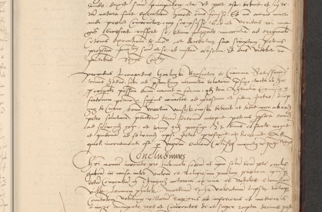 Zdjęcie nr 321 dla obiektu archiwalnego: INRI. Acta actorum, obligacionum et sentenciarum tam interlocutoriarum quam diffinitivarum coram reverendo patre ac egregio viro domino Jacobo Erciss[o]wski decretorum doctorem, canonico et officiali generali Cracoviensi ad annum Domini 1528, indicionem primam, pontificatus sanctissimi in Christo patris et domini domini Clementis divina probidendcia pape seprtimi, annum quintum, per Stanislaum de Mordi legalem consistorii notarium omine felici inchoantur