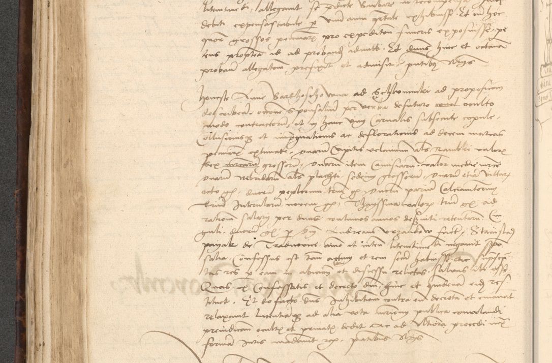 Zdjęcie nr 318 dla obiektu archiwalnego: INRI. Acta actorum, obligacionum et sentenciarum tam interlocutoriarum quam diffinitivarum coram reverendo patre ac egregio viro domino Jacobo Erciss[o]wski decretorum doctorem, canonico et officiali generali Cracoviensi ad annum Domini 1528, indicionem primam, pontificatus sanctissimi in Christo patris et domini domini Clementis divina probidendcia pape seprtimi, annum quintum, per Stanislaum de Mordi legalem consistorii notarium omine felici inchoantur