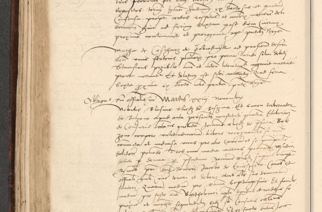 Zdjęcie nr 316 dla obiektu archiwalnego: INRI. Acta actorum, obligacionum et sentenciarum tam interlocutoriarum quam diffinitivarum coram reverendo patre ac egregio viro domino Jacobo Erciss[o]wski decretorum doctorem, canonico et officiali generali Cracoviensi ad annum Domini 1528, indicionem primam, pontificatus sanctissimi in Christo patris et domini domini Clementis divina probidendcia pape seprtimi, annum quintum, per Stanislaum de Mordi legalem consistorii notarium omine felici inchoantur