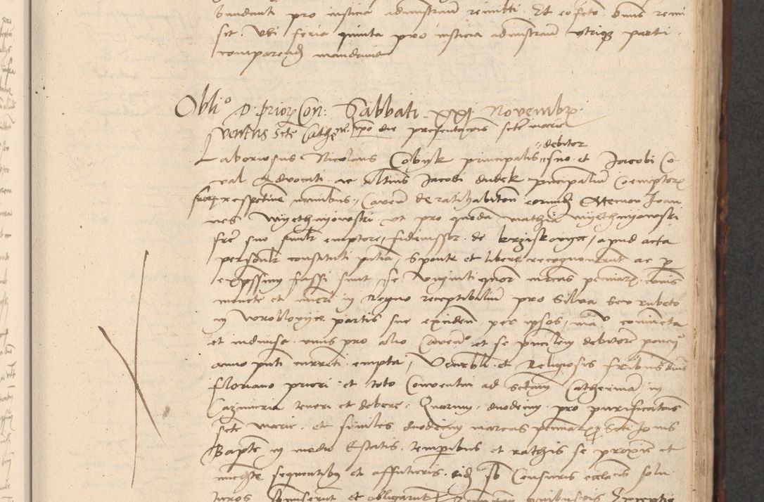 Zdjęcie nr 313 dla obiektu archiwalnego: INRI. Acta actorum, obligacionum et sentenciarum tam interlocutoriarum quam diffinitivarum coram reverendo patre ac egregio viro domino Jacobo Erciss[o]wski decretorum doctorem, canonico et officiali generali Cracoviensi ad annum Domini 1528, indicionem primam, pontificatus sanctissimi in Christo patris et domini domini Clementis divina probidendcia pape seprtimi, annum quintum, per Stanislaum de Mordi legalem consistorii notarium omine felici inchoantur