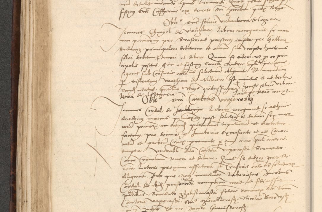 Zdjęcie nr 310 dla obiektu archiwalnego: INRI. Acta actorum, obligacionum et sentenciarum tam interlocutoriarum quam diffinitivarum coram reverendo patre ac egregio viro domino Jacobo Erciss[o]wski decretorum doctorem, canonico et officiali generali Cracoviensi ad annum Domini 1528, indicionem primam, pontificatus sanctissimi in Christo patris et domini domini Clementis divina probidendcia pape seprtimi, annum quintum, per Stanislaum de Mordi legalem consistorii notarium omine felici inchoantur