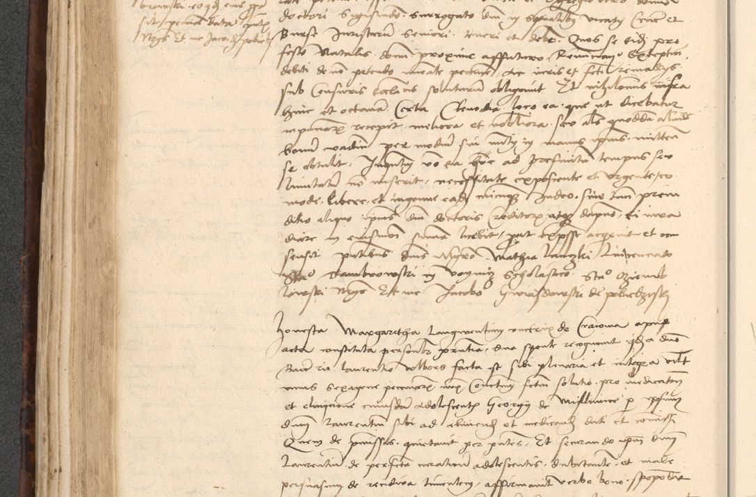 Zdjęcie nr 312 dla obiektu archiwalnego: INRI. Acta actorum, obligacionum et sentenciarum tam interlocutoriarum quam diffinitivarum coram reverendo patre ac egregio viro domino Jacobo Erciss[o]wski decretorum doctorem, canonico et officiali generali Cracoviensi ad annum Domini 1528, indicionem primam, pontificatus sanctissimi in Christo patris et domini domini Clementis divina probidendcia pape seprtimi, annum quintum, per Stanislaum de Mordi legalem consistorii notarium omine felici inchoantur
