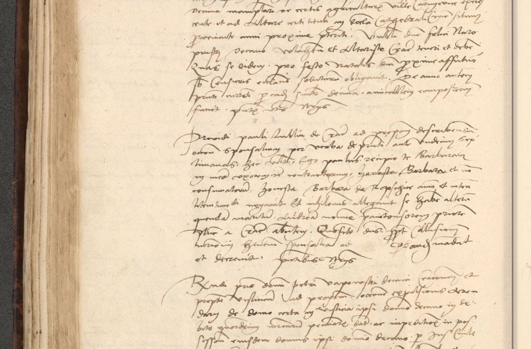 Zdjęcie nr 308 dla obiektu archiwalnego: INRI. Acta actorum, obligacionum et sentenciarum tam interlocutoriarum quam diffinitivarum coram reverendo patre ac egregio viro domino Jacobo Erciss[o]wski decretorum doctorem, canonico et officiali generali Cracoviensi ad annum Domini 1528, indicionem primam, pontificatus sanctissimi in Christo patris et domini domini Clementis divina probidendcia pape seprtimi, annum quintum, per Stanislaum de Mordi legalem consistorii notarium omine felici inchoantur