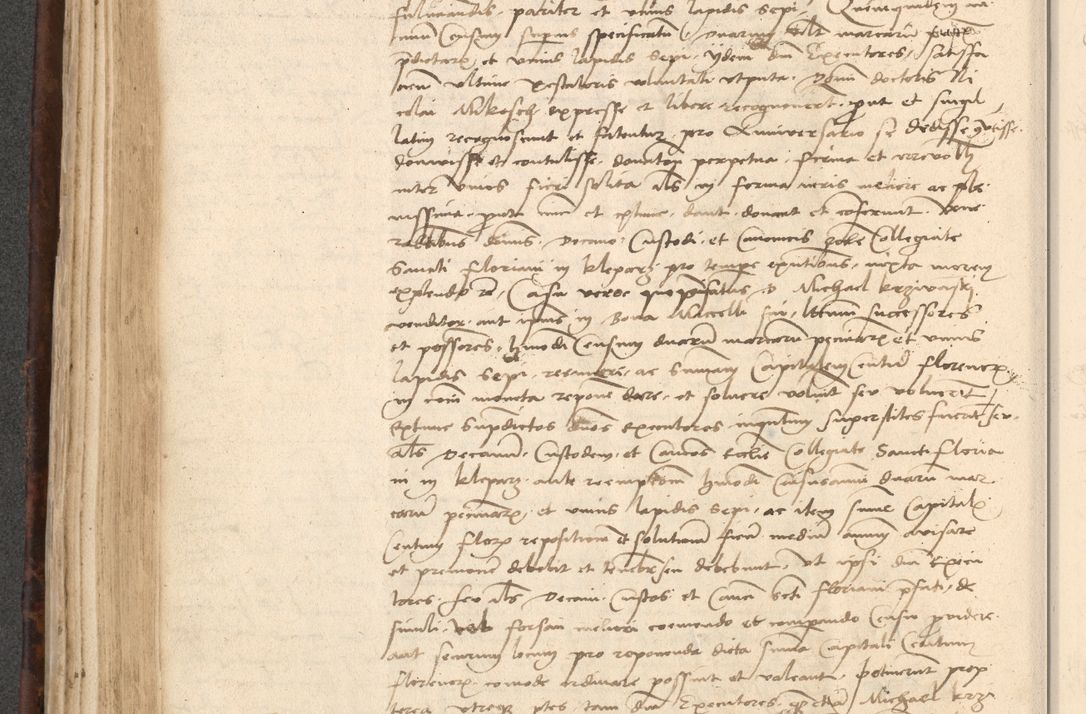 Zdjęcie nr 304 dla obiektu archiwalnego: INRI. Acta actorum, obligacionum et sentenciarum tam interlocutoriarum quam diffinitivarum coram reverendo patre ac egregio viro domino Jacobo Erciss[o]wski decretorum doctorem, canonico et officiali generali Cracoviensi ad annum Domini 1528, indicionem primam, pontificatus sanctissimi in Christo patris et domini domini Clementis divina probidendcia pape seprtimi, annum quintum, per Stanislaum de Mordi legalem consistorii notarium omine felici inchoantur