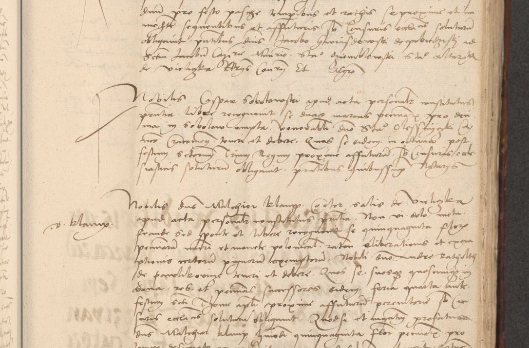 Zdjęcie nr 301 dla obiektu archiwalnego: INRI. Acta actorum, obligacionum et sentenciarum tam interlocutoriarum quam diffinitivarum coram reverendo patre ac egregio viro domino Jacobo Erciss[o]wski decretorum doctorem, canonico et officiali generali Cracoviensi ad annum Domini 1528, indicionem primam, pontificatus sanctissimi in Christo patris et domini domini Clementis divina probidendcia pape seprtimi, annum quintum, per Stanislaum de Mordi legalem consistorii notarium omine felici inchoantur