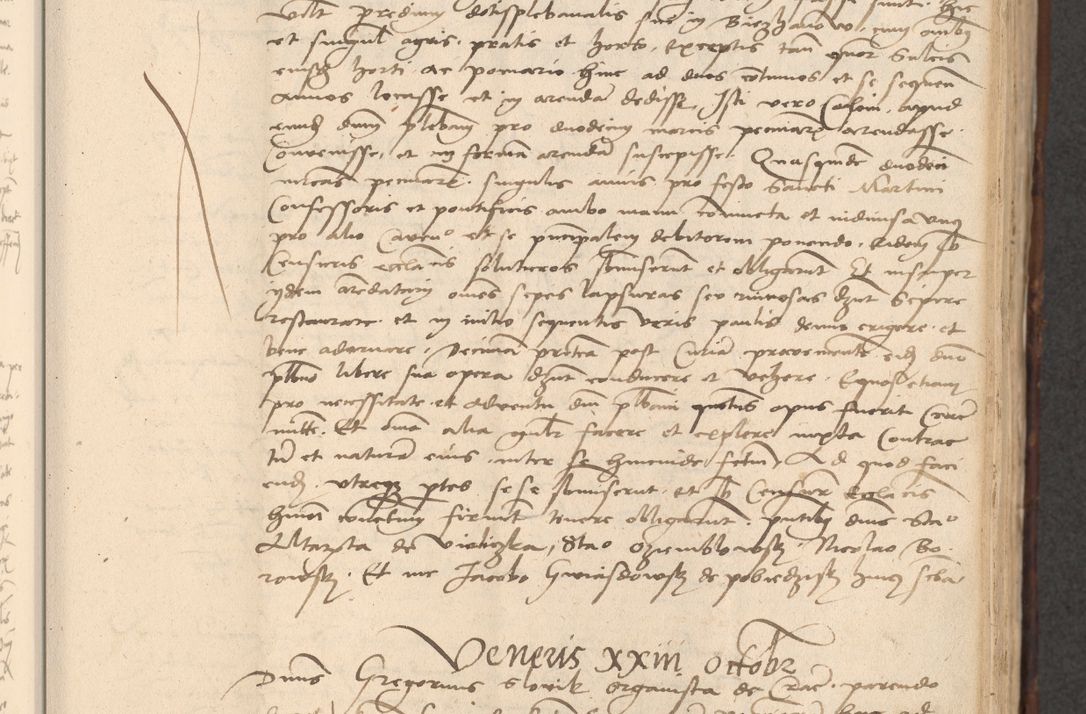 Zdjęcie nr 295 dla obiektu archiwalnego: INRI. Acta actorum, obligacionum et sentenciarum tam interlocutoriarum quam diffinitivarum coram reverendo patre ac egregio viro domino Jacobo Erciss[o]wski decretorum doctorem, canonico et officiali generali Cracoviensi ad annum Domini 1528, indicionem primam, pontificatus sanctissimi in Christo patris et domini domini Clementis divina probidendcia pape seprtimi, annum quintum, per Stanislaum de Mordi legalem consistorii notarium omine felici inchoantur