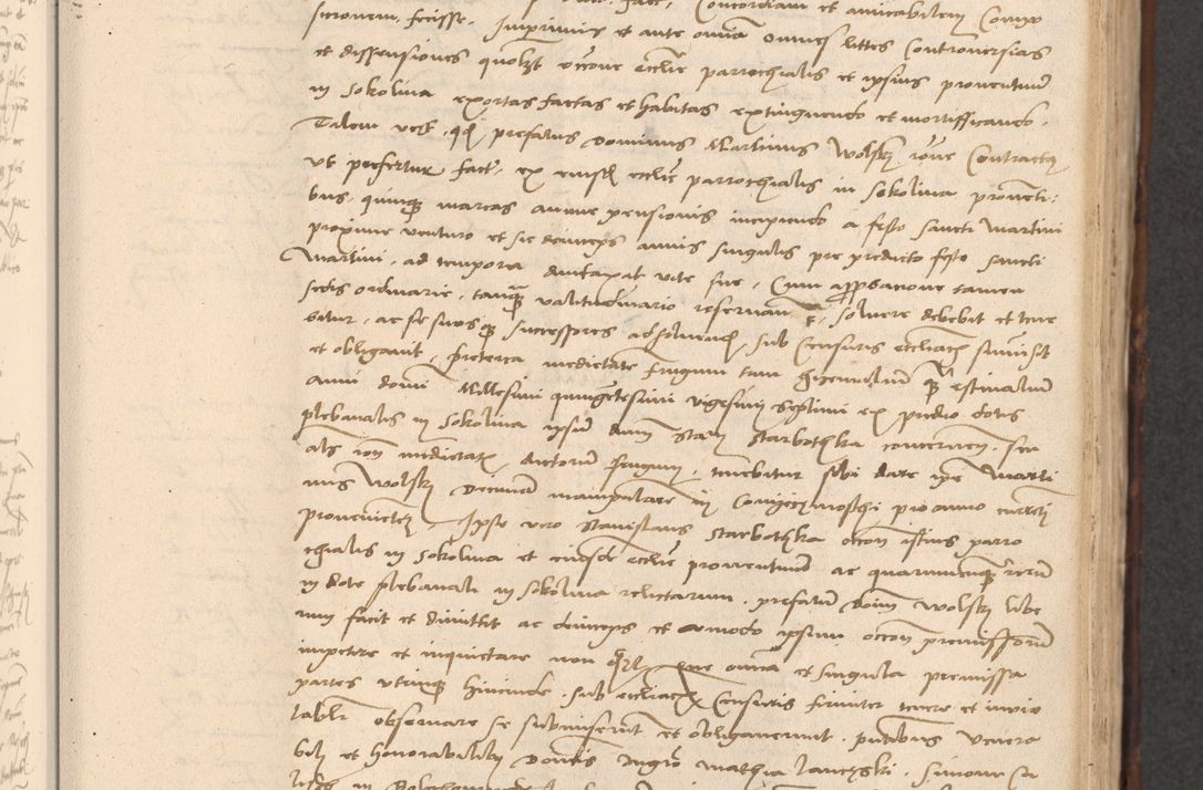 Zdjęcie nr 293 dla obiektu archiwalnego: INRI. Acta actorum, obligacionum et sentenciarum tam interlocutoriarum quam diffinitivarum coram reverendo patre ac egregio viro domino Jacobo Erciss[o]wski decretorum doctorem, canonico et officiali generali Cracoviensi ad annum Domini 1528, indicionem primam, pontificatus sanctissimi in Christo patris et domini domini Clementis divina probidendcia pape seprtimi, annum quintum, per Stanislaum de Mordi legalem consistorii notarium omine felici inchoantur
