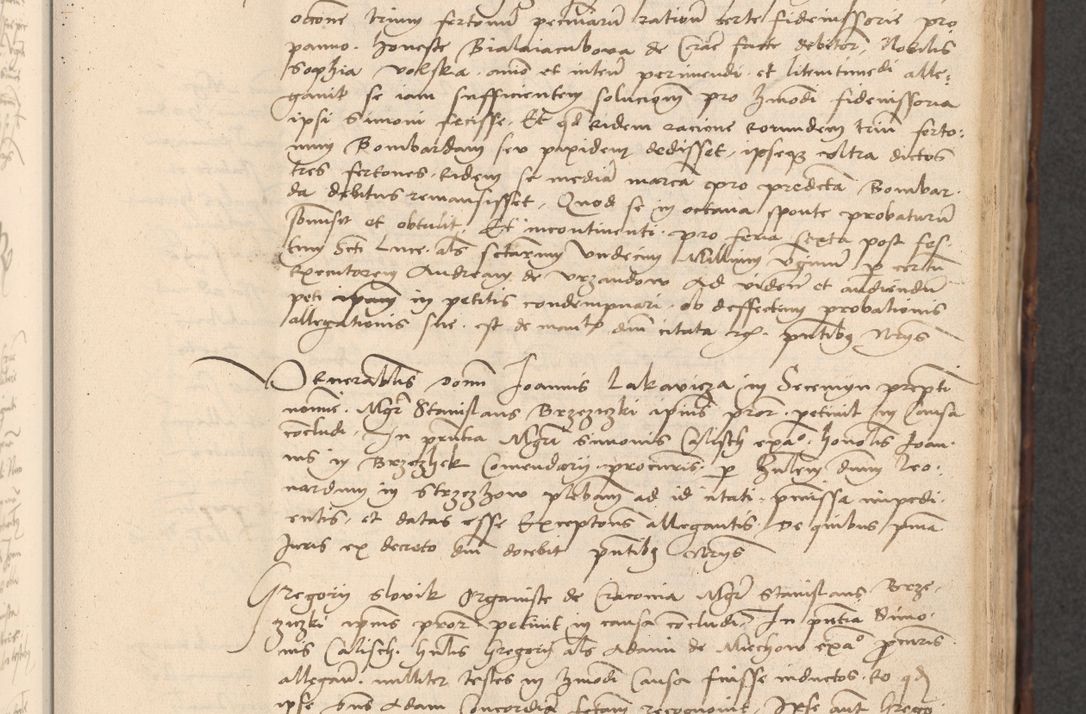 Zdjęcie nr 283 dla obiektu archiwalnego: INRI. Acta actorum, obligacionum et sentenciarum tam interlocutoriarum quam diffinitivarum coram reverendo patre ac egregio viro domino Jacobo Erciss[o]wski decretorum doctorem, canonico et officiali generali Cracoviensi ad annum Domini 1528, indicionem primam, pontificatus sanctissimi in Christo patris et domini domini Clementis divina probidendcia pape seprtimi, annum quintum, per Stanislaum de Mordi legalem consistorii notarium omine felici inchoantur