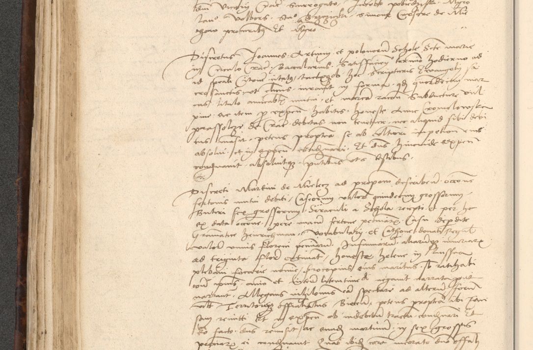 Zdjęcie nr 280 dla obiektu archiwalnego: INRI. Acta actorum, obligacionum et sentenciarum tam interlocutoriarum quam diffinitivarum coram reverendo patre ac egregio viro domino Jacobo Erciss[o]wski decretorum doctorem, canonico et officiali generali Cracoviensi ad annum Domini 1528, indicionem primam, pontificatus sanctissimi in Christo patris et domini domini Clementis divina probidendcia pape seprtimi, annum quintum, per Stanislaum de Mordi legalem consistorii notarium omine felici inchoantur