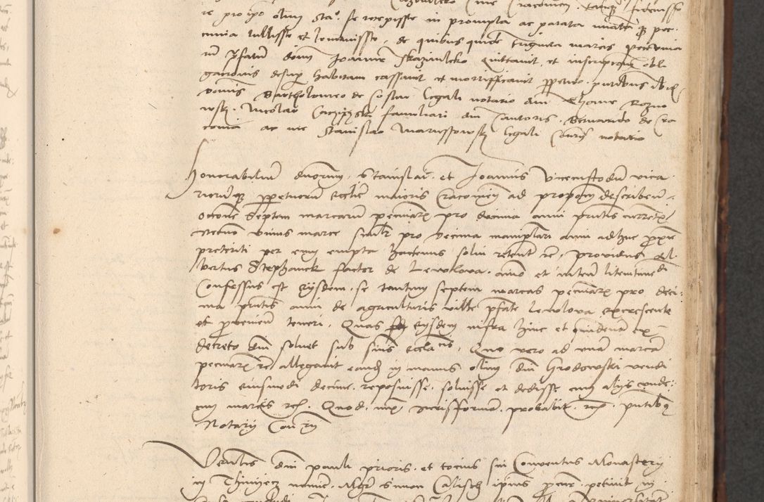 Zdjęcie nr 273 dla obiektu archiwalnego: INRI. Acta actorum, obligacionum et sentenciarum tam interlocutoriarum quam diffinitivarum coram reverendo patre ac egregio viro domino Jacobo Erciss[o]wski decretorum doctorem, canonico et officiali generali Cracoviensi ad annum Domini 1528, indicionem primam, pontificatus sanctissimi in Christo patris et domini domini Clementis divina probidendcia pape seprtimi, annum quintum, per Stanislaum de Mordi legalem consistorii notarium omine felici inchoantur