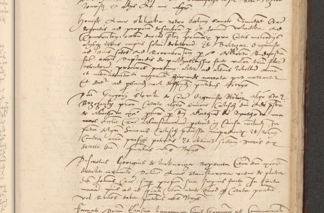 Zdjęcie nr 271 dla obiektu archiwalnego: INRI. Acta actorum, obligacionum et sentenciarum tam interlocutoriarum quam diffinitivarum coram reverendo patre ac egregio viro domino Jacobo Erciss[o]wski decretorum doctorem, canonico et officiali generali Cracoviensi ad annum Domini 1528, indicionem primam, pontificatus sanctissimi in Christo patris et domini domini Clementis divina probidendcia pape seprtimi, annum quintum, per Stanislaum de Mordi legalem consistorii notarium omine felici inchoantur
