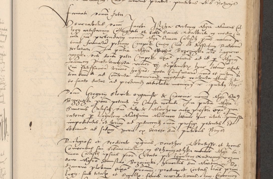 Zdjęcie nr 261 dla obiektu archiwalnego: INRI. Acta actorum, obligacionum et sentenciarum tam interlocutoriarum quam diffinitivarum coram reverendo patre ac egregio viro domino Jacobo Erciss[o]wski decretorum doctorem, canonico et officiali generali Cracoviensi ad annum Domini 1528, indicionem primam, pontificatus sanctissimi in Christo patris et domini domini Clementis divina probidendcia pape seprtimi, annum quintum, per Stanislaum de Mordi legalem consistorii notarium omine felici inchoantur