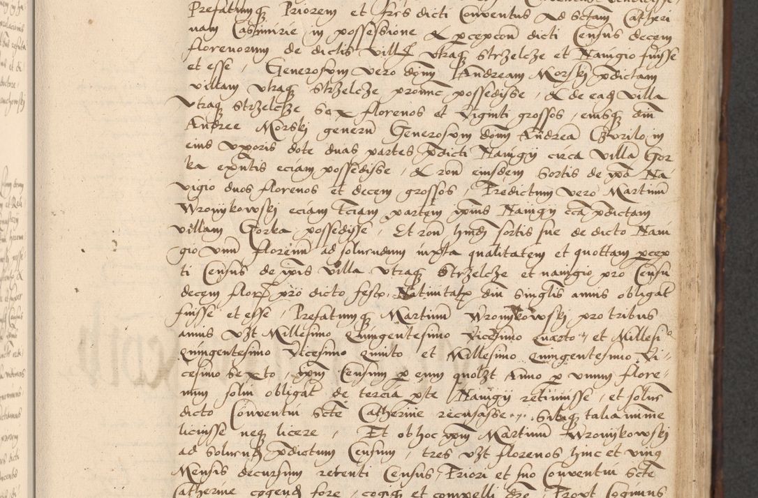 Zdjęcie nr 259 dla obiektu archiwalnego: INRI. Acta actorum, obligacionum et sentenciarum tam interlocutoriarum quam diffinitivarum coram reverendo patre ac egregio viro domino Jacobo Erciss[o]wski decretorum doctorem, canonico et officiali generali Cracoviensi ad annum Domini 1528, indicionem primam, pontificatus sanctissimi in Christo patris et domini domini Clementis divina probidendcia pape seprtimi, annum quintum, per Stanislaum de Mordi legalem consistorii notarium omine felici inchoantur