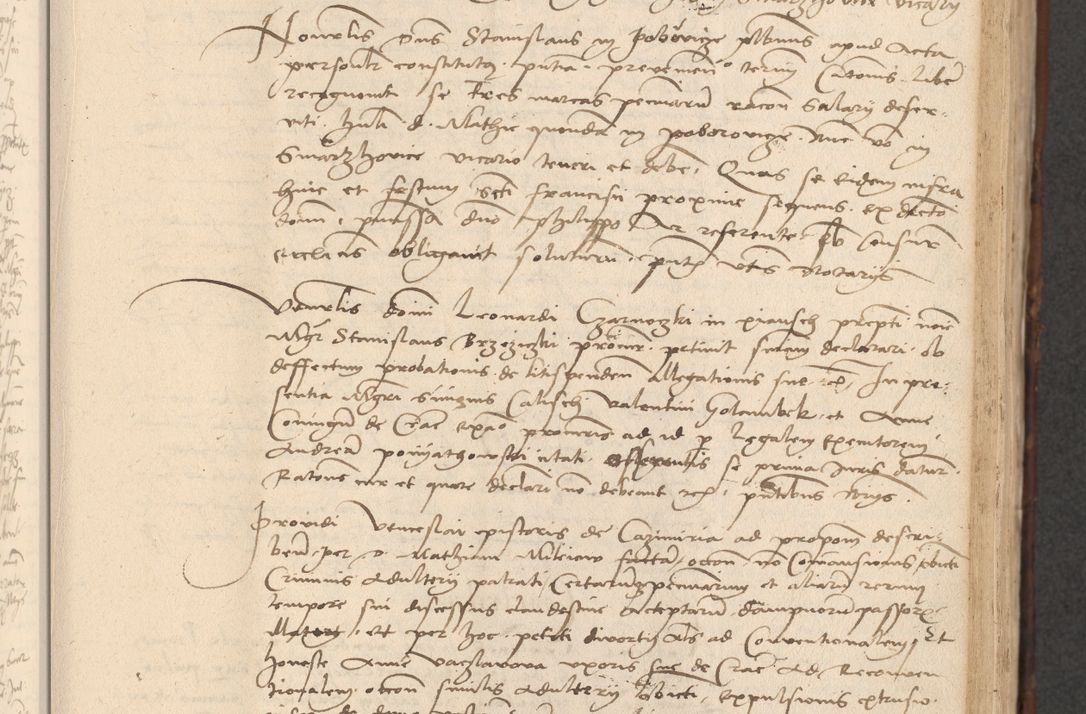 Zdjęcie nr 255 dla obiektu archiwalnego: INRI. Acta actorum, obligacionum et sentenciarum tam interlocutoriarum quam diffinitivarum coram reverendo patre ac egregio viro domino Jacobo Erciss[o]wski decretorum doctorem, canonico et officiali generali Cracoviensi ad annum Domini 1528, indicionem primam, pontificatus sanctissimi in Christo patris et domini domini Clementis divina probidendcia pape seprtimi, annum quintum, per Stanislaum de Mordi legalem consistorii notarium omine felici inchoantur