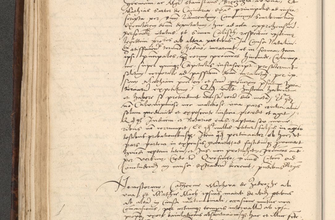 Zdjęcie nr 248 dla obiektu archiwalnego: INRI. Acta actorum, obligacionum et sentenciarum tam interlocutoriarum quam diffinitivarum coram reverendo patre ac egregio viro domino Jacobo Erciss[o]wski decretorum doctorem, canonico et officiali generali Cracoviensi ad annum Domini 1528, indicionem primam, pontificatus sanctissimi in Christo patris et domini domini Clementis divina probidendcia pape seprtimi, annum quintum, per Stanislaum de Mordi legalem consistorii notarium omine felici inchoantur