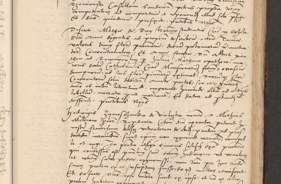 Zdjęcie nr 239 dla obiektu archiwalnego: INRI. Acta actorum, obligacionum et sentenciarum tam interlocutoriarum quam diffinitivarum coram reverendo patre ac egregio viro domino Jacobo Erciss[o]wski decretorum doctorem, canonico et officiali generali Cracoviensi ad annum Domini 1528, indicionem primam, pontificatus sanctissimi in Christo patris et domini domini Clementis divina probidendcia pape seprtimi, annum quintum, per Stanislaum de Mordi legalem consistorii notarium omine felici inchoantur
