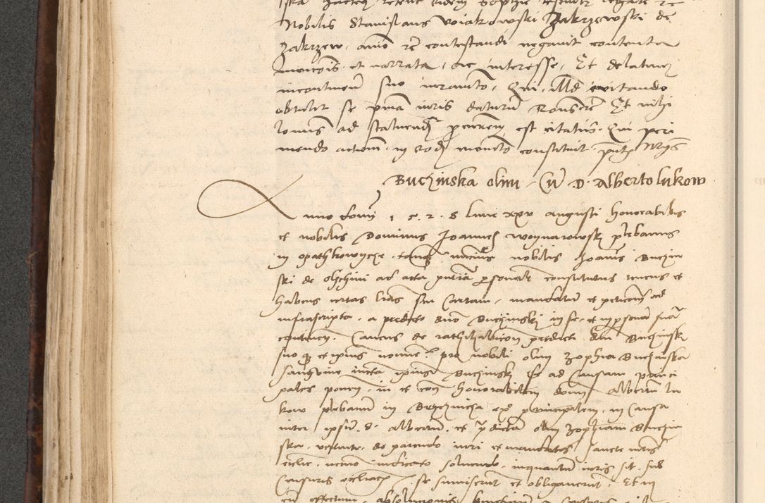 Zdjęcie nr 236 dla obiektu archiwalnego: INRI. Acta actorum, obligacionum et sentenciarum tam interlocutoriarum quam diffinitivarum coram reverendo patre ac egregio viro domino Jacobo Erciss[o]wski decretorum doctorem, canonico et officiali generali Cracoviensi ad annum Domini 1528, indicionem primam, pontificatus sanctissimi in Christo patris et domini domini Clementis divina probidendcia pape seprtimi, annum quintum, per Stanislaum de Mordi legalem consistorii notarium omine felici inchoantur