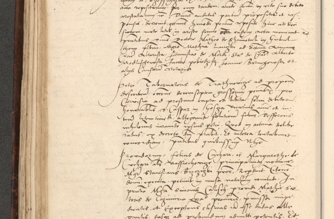 Zdjęcie nr 234 dla obiektu archiwalnego: INRI. Acta actorum, obligacionum et sentenciarum tam interlocutoriarum quam diffinitivarum coram reverendo patre ac egregio viro domino Jacobo Erciss[o]wski decretorum doctorem, canonico et officiali generali Cracoviensi ad annum Domini 1528, indicionem primam, pontificatus sanctissimi in Christo patris et domini domini Clementis divina probidendcia pape seprtimi, annum quintum, per Stanislaum de Mordi legalem consistorii notarium omine felici inchoantur