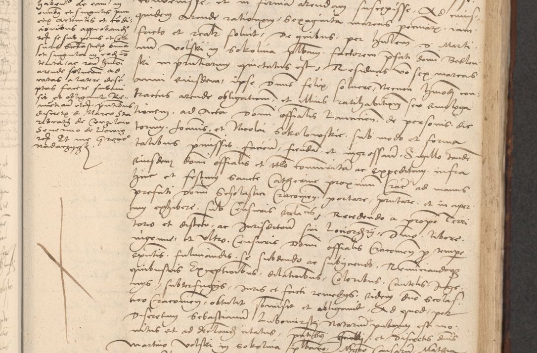 Zdjęcie nr 233 dla obiektu archiwalnego: INRI. Acta actorum, obligacionum et sentenciarum tam interlocutoriarum quam diffinitivarum coram reverendo patre ac egregio viro domino Jacobo Erciss[o]wski decretorum doctorem, canonico et officiali generali Cracoviensi ad annum Domini 1528, indicionem primam, pontificatus sanctissimi in Christo patris et domini domini Clementis divina probidendcia pape seprtimi, annum quintum, per Stanislaum de Mordi legalem consistorii notarium omine felici inchoantur