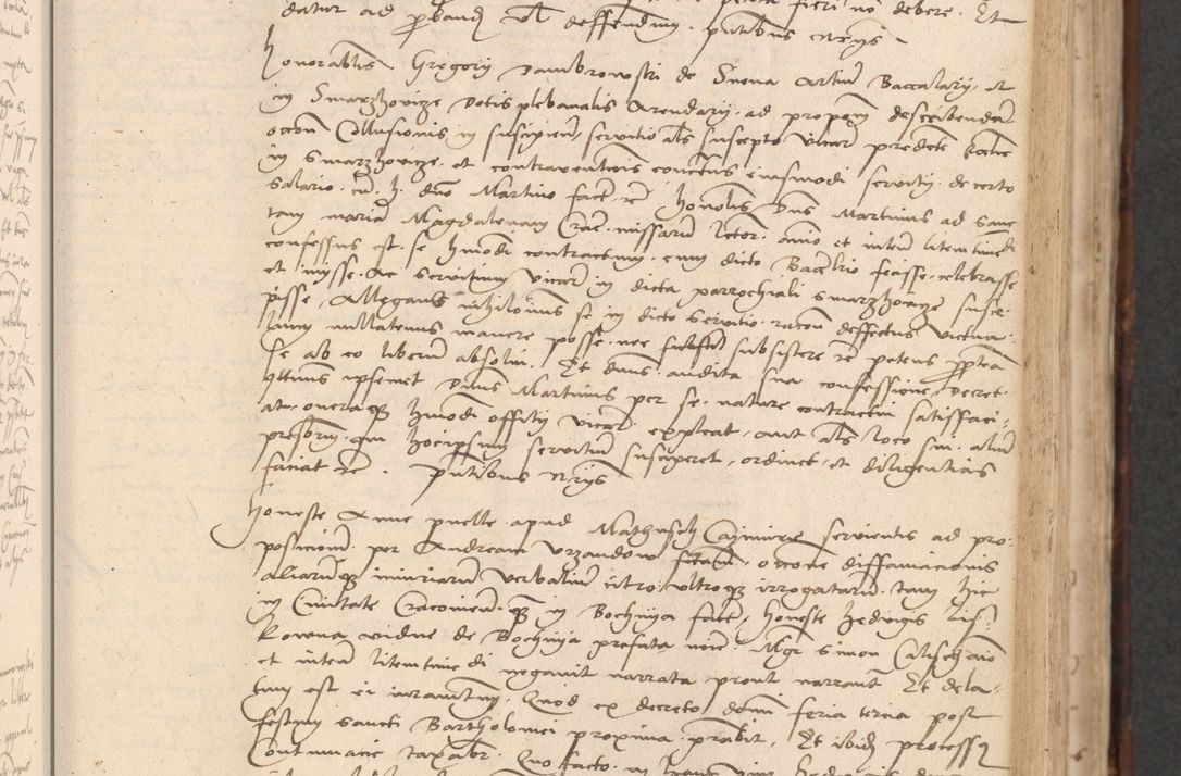Zdjęcie nr 231 dla obiektu archiwalnego: INRI. Acta actorum, obligacionum et sentenciarum tam interlocutoriarum quam diffinitivarum coram reverendo patre ac egregio viro domino Jacobo Erciss[o]wski decretorum doctorem, canonico et officiali generali Cracoviensi ad annum Domini 1528, indicionem primam, pontificatus sanctissimi in Christo patris et domini domini Clementis divina probidendcia pape seprtimi, annum quintum, per Stanislaum de Mordi legalem consistorii notarium omine felici inchoantur