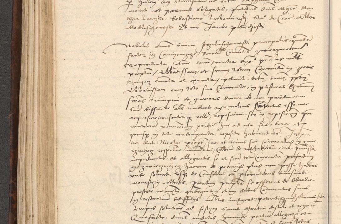Zdjęcie nr 222 dla obiektu archiwalnego: INRI. Acta actorum, obligacionum et sentenciarum tam interlocutoriarum quam diffinitivarum coram reverendo patre ac egregio viro domino Jacobo Erciss[o]wski decretorum doctorem, canonico et officiali generali Cracoviensi ad annum Domini 1528, indicionem primam, pontificatus sanctissimi in Christo patris et domini domini Clementis divina probidendcia pape seprtimi, annum quintum, per Stanislaum de Mordi legalem consistorii notarium omine felici inchoantur