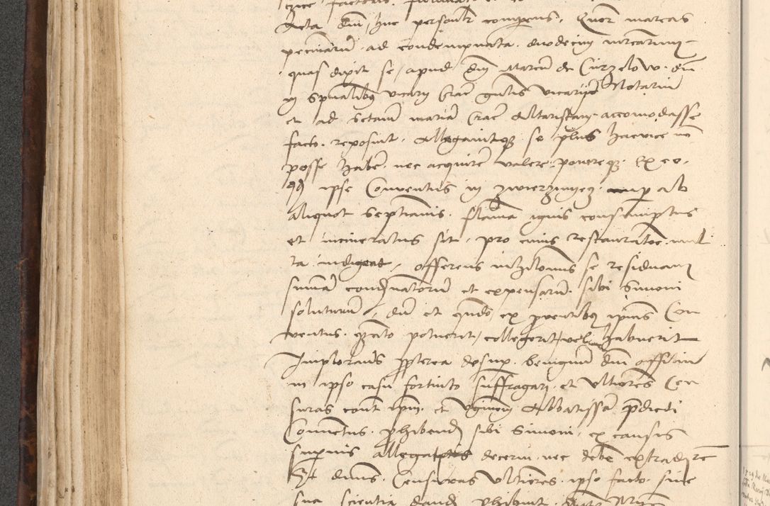 Zdjęcie nr 220 dla obiektu archiwalnego: INRI. Acta actorum, obligacionum et sentenciarum tam interlocutoriarum quam diffinitivarum coram reverendo patre ac egregio viro domino Jacobo Erciss[o]wski decretorum doctorem, canonico et officiali generali Cracoviensi ad annum Domini 1528, indicionem primam, pontificatus sanctissimi in Christo patris et domini domini Clementis divina probidendcia pape seprtimi, annum quintum, per Stanislaum de Mordi legalem consistorii notarium omine felici inchoantur