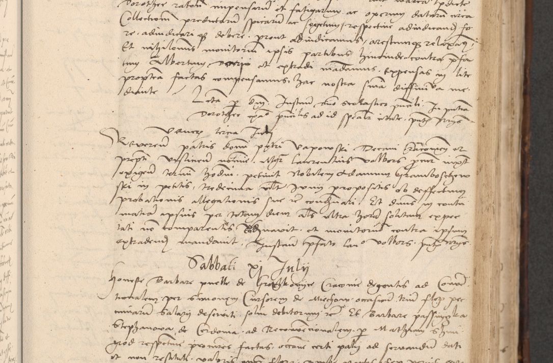 Zdjęcie nr 215 dla obiektu archiwalnego: INRI. Acta actorum, obligacionum et sentenciarum tam interlocutoriarum quam diffinitivarum coram reverendo patre ac egregio viro domino Jacobo Erciss[o]wski decretorum doctorem, canonico et officiali generali Cracoviensi ad annum Domini 1528, indicionem primam, pontificatus sanctissimi in Christo patris et domini domini Clementis divina probidendcia pape seprtimi, annum quintum, per Stanislaum de Mordi legalem consistorii notarium omine felici inchoantur