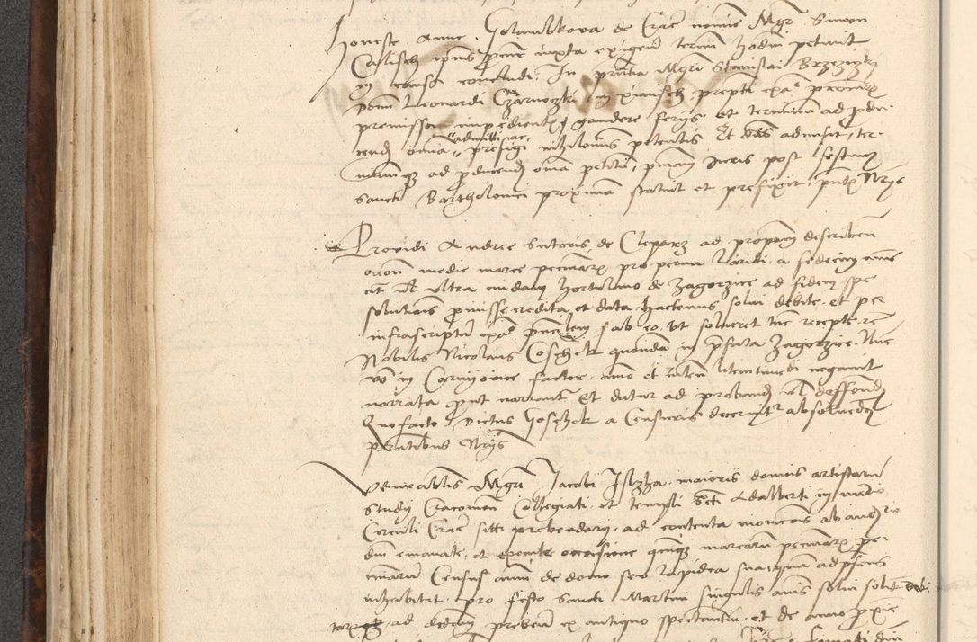 Zdjęcie nr 212 dla obiektu archiwalnego: INRI. Acta actorum, obligacionum et sentenciarum tam interlocutoriarum quam diffinitivarum coram reverendo patre ac egregio viro domino Jacobo Erciss[o]wski decretorum doctorem, canonico et officiali generali Cracoviensi ad annum Domini 1528, indicionem primam, pontificatus sanctissimi in Christo patris et domini domini Clementis divina probidendcia pape seprtimi, annum quintum, per Stanislaum de Mordi legalem consistorii notarium omine felici inchoantur