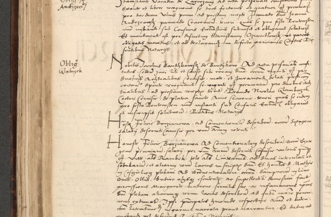 Zdjęcie nr 410 dla obiektu archiwalnego: INRI. Acta actorum, obligacionum et sentenciarum tam interlocutoriarum quam diffinitivarum coram reverendo patre ac egregio viro domino Jacobo Erciss[o]wski decretorum doctorem, canonico et officiali generali Cracoviensi ad annum Domini 1528, indicionem primam, pontificatus sanctissimi in Christo patris et domini domini Clementis divina probidendcia pape seprtimi, annum quintum, per Stanislaum de Mordi legalem consistorii notarium omine felici inchoantur