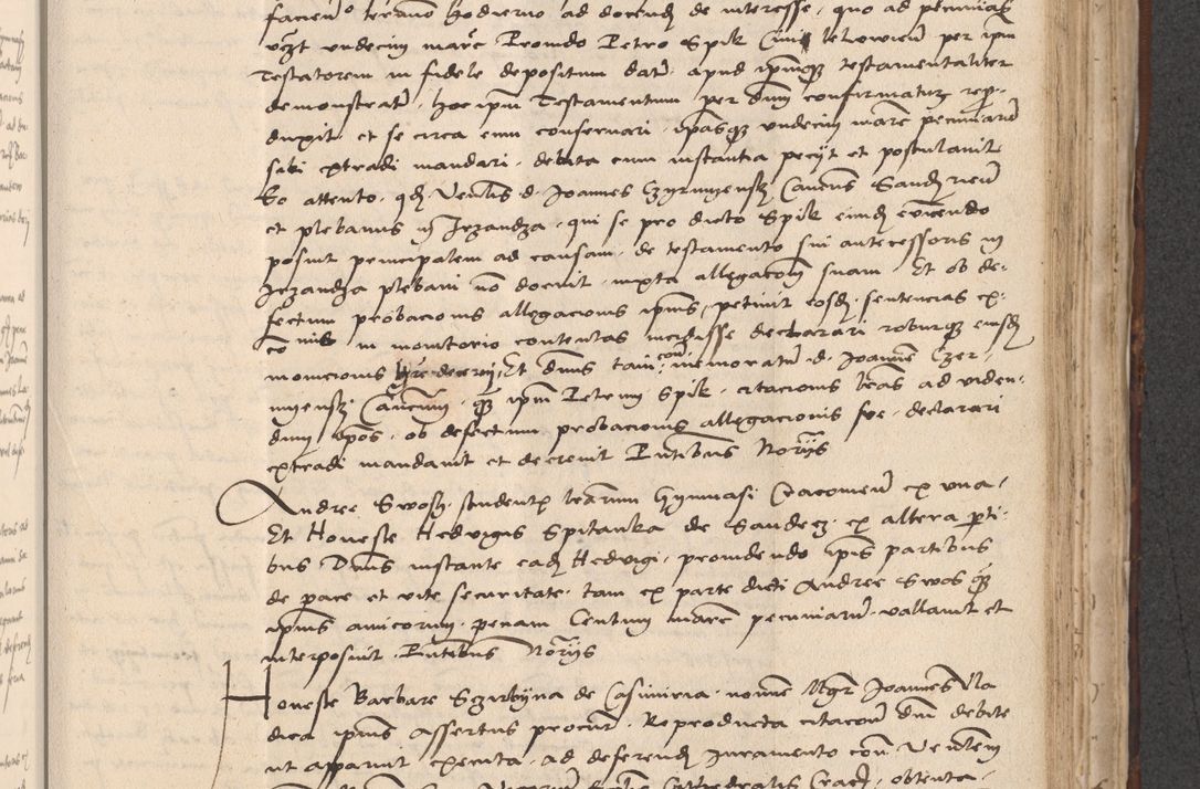 Zdjęcie nr 597 dla obiektu archiwalnego: INRI. Acta actorum, obligacionum et sentenciarum tam interlocutoriarum quam diffinitivarum coram reverendo patre ac egregio viro domino Jacobo Erciss[o]wski decretorum doctorem, canonico et officiali generali Cracoviensi ad annum Domini 1528, indicionem primam, pontificatus sanctissimi in Christo patris et domini domini Clementis divina probidendcia pape seprtimi, annum quintum, per Stanislaum de Mordi legalem consistorii notarium omine felici inchoantur