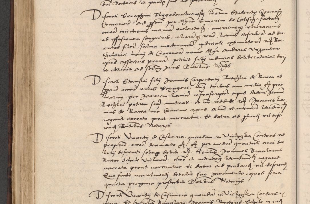 Zdjęcie nr 596 dla obiektu archiwalnego: INRI. Acta actorum, obligacionum et sentenciarum tam interlocutoriarum quam diffinitivarum coram reverendo patre ac egregio viro domino Jacobo Erciss[o]wski decretorum doctorem, canonico et officiali generali Cracoviensi ad annum Domini 1528, indicionem primam, pontificatus sanctissimi in Christo patris et domini domini Clementis divina probidendcia pape seprtimi, annum quintum, per Stanislaum de Mordi legalem consistorii notarium omine felici inchoantur