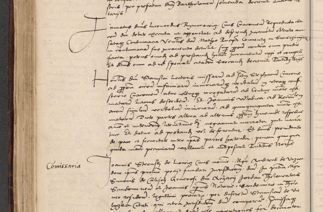 Zdjęcie nr 588 dla obiektu archiwalnego: INRI. Acta actorum, obligacionum et sentenciarum tam interlocutoriarum quam diffinitivarum coram reverendo patre ac egregio viro domino Jacobo Erciss[o]wski decretorum doctorem, canonico et officiali generali Cracoviensi ad annum Domini 1528, indicionem primam, pontificatus sanctissimi in Christo patris et domini domini Clementis divina probidendcia pape seprtimi, annum quintum, per Stanislaum de Mordi legalem consistorii notarium omine felici inchoantur