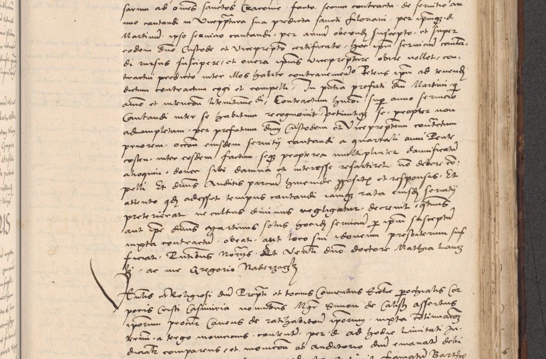 Zdjęcie nr 587 dla obiektu archiwalnego: INRI. Acta actorum, obligacionum et sentenciarum tam interlocutoriarum quam diffinitivarum coram reverendo patre ac egregio viro domino Jacobo Erciss[o]wski decretorum doctorem, canonico et officiali generali Cracoviensi ad annum Domini 1528, indicionem primam, pontificatus sanctissimi in Christo patris et domini domini Clementis divina probidendcia pape seprtimi, annum quintum, per Stanislaum de Mordi legalem consistorii notarium omine felici inchoantur