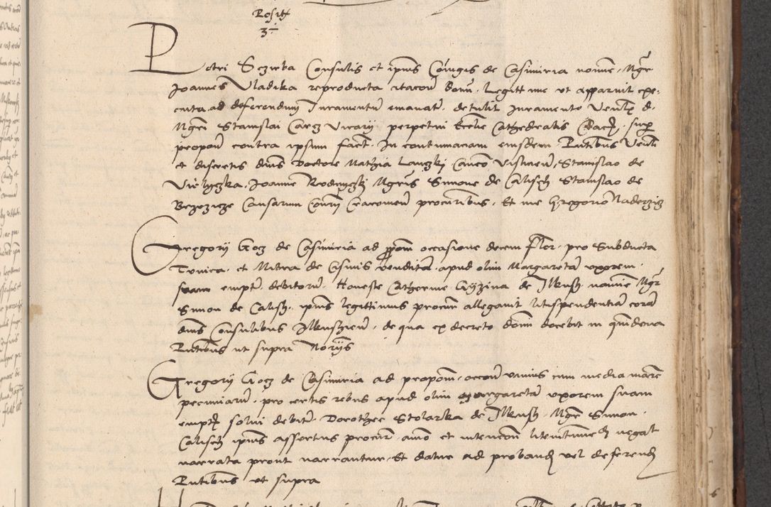 Zdjęcie nr 583 dla obiektu archiwalnego: INRI. Acta actorum, obligacionum et sentenciarum tam interlocutoriarum quam diffinitivarum coram reverendo patre ac egregio viro domino Jacobo Erciss[o]wski decretorum doctorem, canonico et officiali generali Cracoviensi ad annum Domini 1528, indicionem primam, pontificatus sanctissimi in Christo patris et domini domini Clementis divina probidendcia pape seprtimi, annum quintum, per Stanislaum de Mordi legalem consistorii notarium omine felici inchoantur