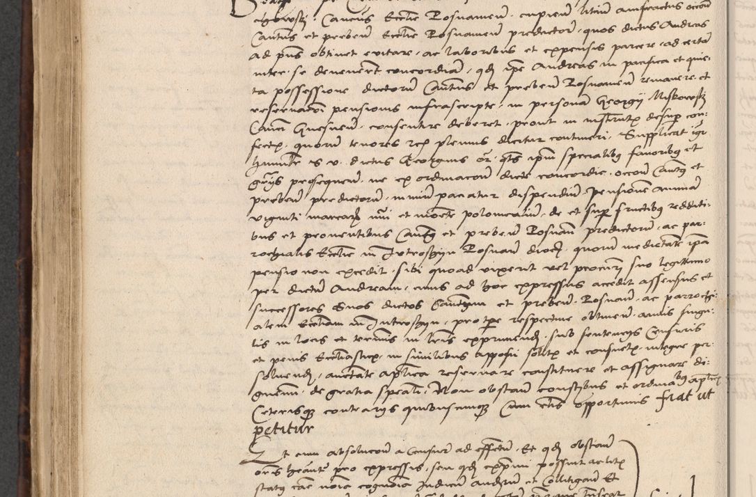 Zdjęcie nr 582 dla obiektu archiwalnego: INRI. Acta actorum, obligacionum et sentenciarum tam interlocutoriarum quam diffinitivarum coram reverendo patre ac egregio viro domino Jacobo Erciss[o]wski decretorum doctorem, canonico et officiali generali Cracoviensi ad annum Domini 1528, indicionem primam, pontificatus sanctissimi in Christo patris et domini domini Clementis divina probidendcia pape seprtimi, annum quintum, per Stanislaum de Mordi legalem consistorii notarium omine felici inchoantur